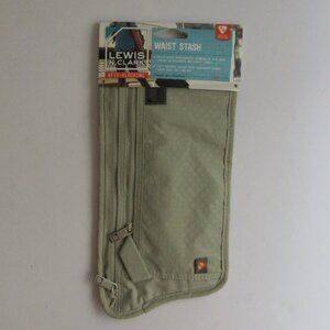 Lewis N Clark RFID-Block Waist Stash Travel Hidden Travel Wallet Taupe 1268 NWT